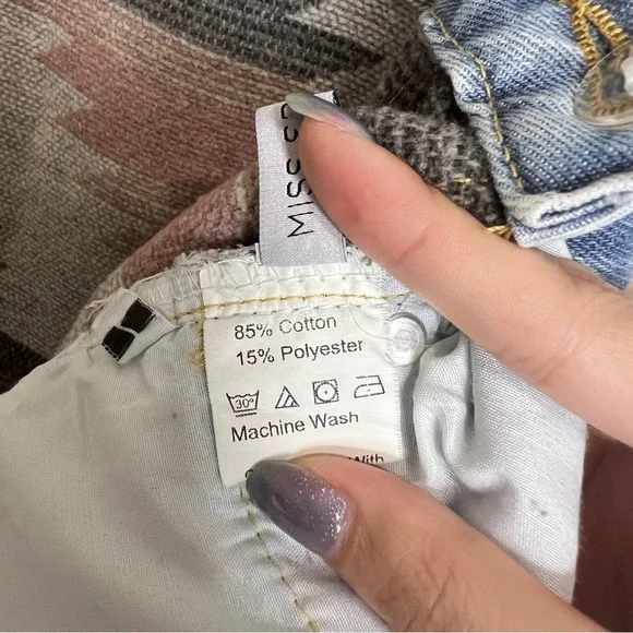 Miss Sparkling Boutique Denim Mini Wrap Skirt - Picture 9 of 11